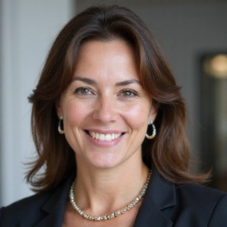 Ritratto professionale della Dottoressa Sofia Rossi, una donna sorridente e accogliente.